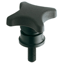 Knobs - With external threaded and nitrided stem, with bearing.