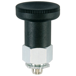Indexing Plungers - Knob type, compact, for mounting on thin plates.