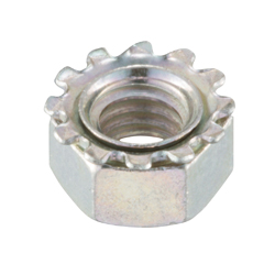 Castle & Crown Nuts - External-Tooth Washer Type, Steel, FNTLTW