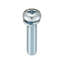 Pan Head Screw with Spring Washer - Steel, Stainless Steel, M3 - M5, Phillips