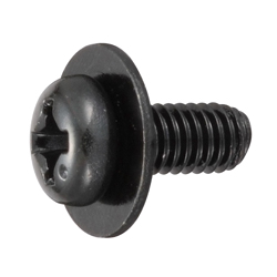 Pan Head Screw with Flat Washer - Steel, Stainless Steel, M2 - M8, Phillips