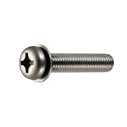 Pan Head Screw with Small Flat Washer - M2 - M6, Phillips, PK-1