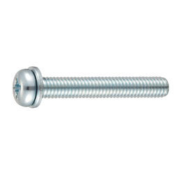 Pan Head Screw with Small Flat Washer - M2 - M6, Phillips, IK-1