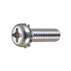 Pan Head Screw with External-Tooth Washer - Steel, Stainless Steel, M2 - M6, Phillips