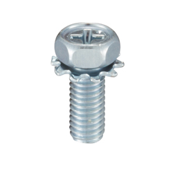 Hex Head Screw with External-Tooth Washer - Steel, M8 - M12, Phillips