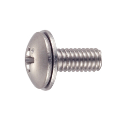 Truss Head Screw with Flat Washer - Stainless Steel, M4, Phillips