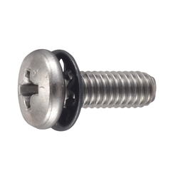 Pan Head Screw with Internal-Tooth Washer - M3/M4, Phillips, LI=2