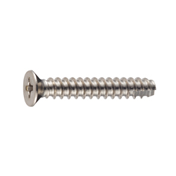 Self Tapping Screws - Low Flat Head, Phillips Drive, Cross Recessed, Type 2, Grooved B-1 Shape, D=7