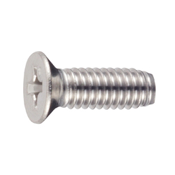 Self Tapping Screws - Low Flat Head, Phillips Drive, Cross Recessed, Stainless Steel, Type 3, Grooved C-1 Shape