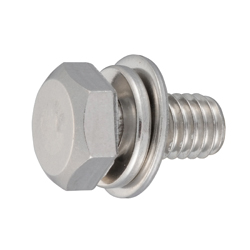 Hex Head Bolt with Spring and Flat Washer - Steel, Stainless Steel, M3 - M16