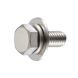 Hex Head Screw with Spring and Large Flat Washer - Steel, M6/M8