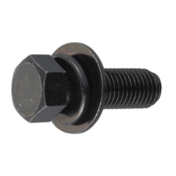 Small Hex Head Bolt with Spring and Flat Washer - Steel, M10, Fine