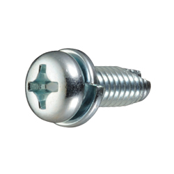 Self Tapping Screws - Pan Head, Cross Recessed, Type 3, Grooved C-1 Shape, Washer Included