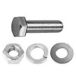 Hex Head Bolt with Hex Nut, Spring and Flat Washer - M4 - M12