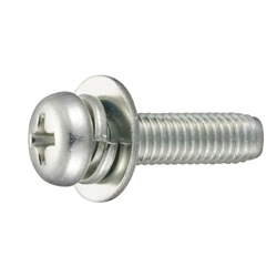 Self Tapping Screws - Pan Head, Phillips Drive, Tap Tight, S Type, Washer Included (SW+JIS FW) CSPPNHNDSP3-STTNB-TPT3-10