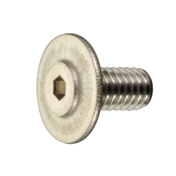 Small Ultra Low-Profile Hex Socket Cap Screw - Steel, Stainless Steel, Flanged, M2.6 - M4