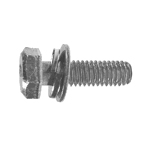 Hex Head Screw with Spring and Flat Washer - Steel, 7-Mark, M6