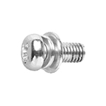 Pan Head Screw with Spring and Small Flat Washer - Steel, Stainless Steel, M3 - M6, Phillips