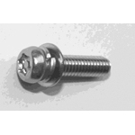 Pan Head Screw with Spring and Small ISO Flat Washer - Stainless Steel, M4, Torx, I-4, Tamper-Resistant