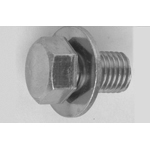 Small Hex Head Bolt with Flat Washer - Steel, M10, Fine HXNSMT1-STC-MS10-25