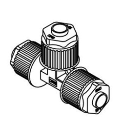 Union Tee LQ1T Inch Size Fluoropolymer Fittings / Hyper Fittings