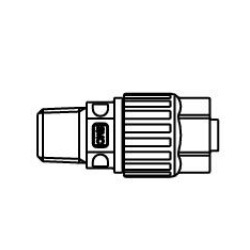 Male Connector LQ3H-M Inch Size Fluoropolymer Fittings / Hyper Fittings