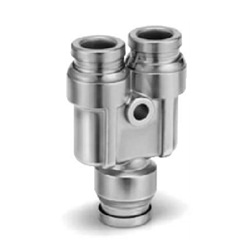 Union "Y" Fitting KQG2U, SUS316 One-Touch Pipe Fitting