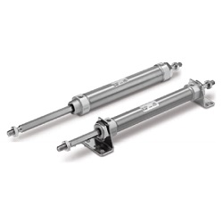 Air Cylinder, Non-Rotating Rod Type: Double Acting, Double Rod / CM2KW Series