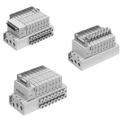 5-Port Solenoid Valve, Plug In, Metal Base SY3000/5000/7000 Series, Base Mounted Valve