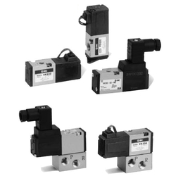 3-Port Solenoid Valve, Direct Operated Poppet Type, Rubber Seal, VK300 Series