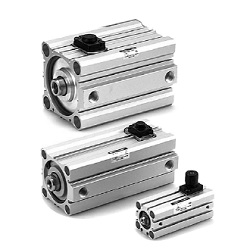 Compact Cylinder With End Lock CBQ2 Series CDBQ2D63TF-75DCM-HN