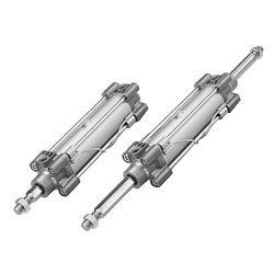 ISO Standard (15552) Compliant Air Cylinder, Non-Rotating Rod Type, Double Acting, Single Rod, Double Rod C96K Series