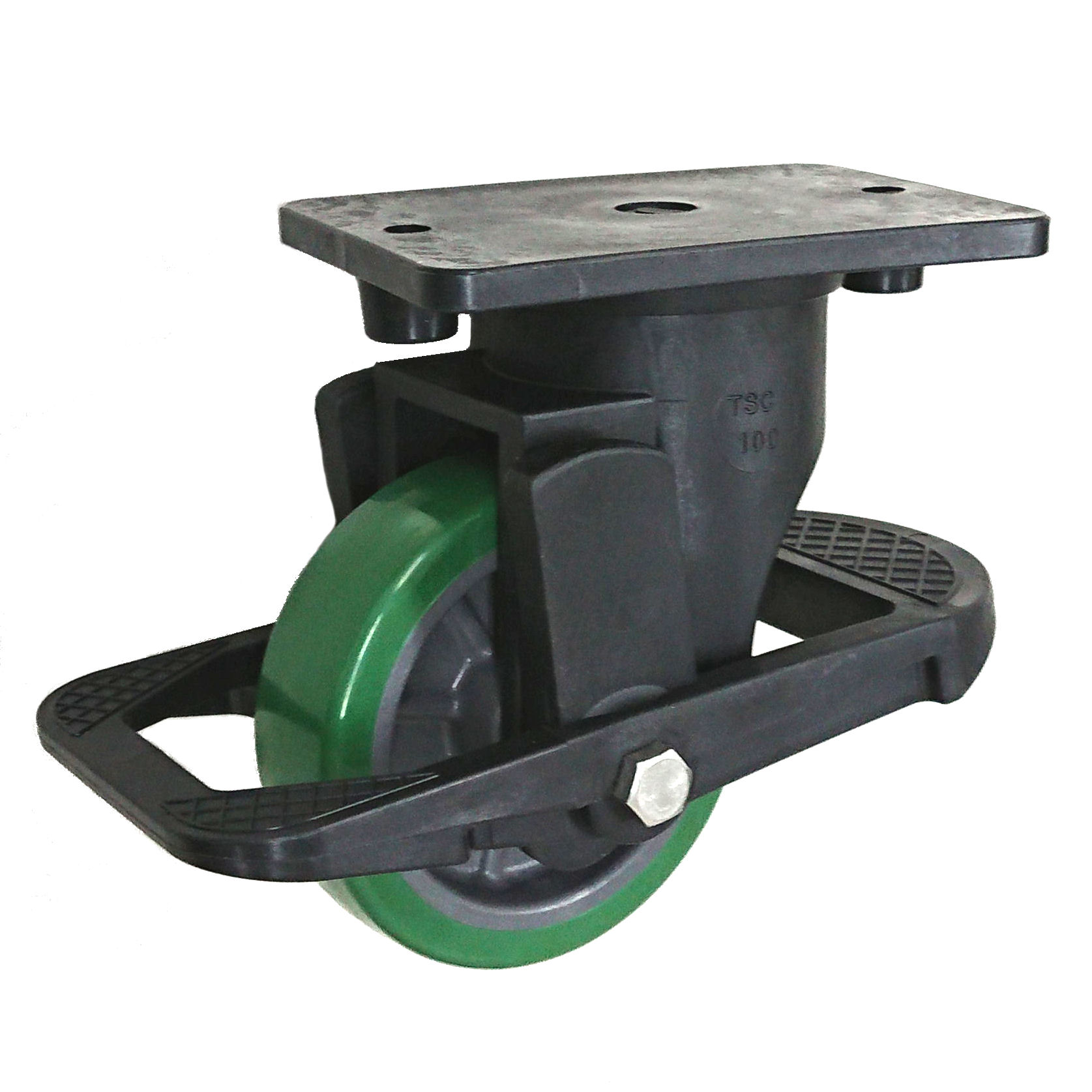 Casters - With resin frame, plate type. TJK-100