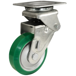 Casters - Integrated shock absorber and swivel plate, SAJ-HO and SAJB-HO series.