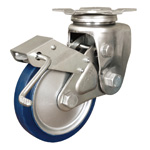 Casters - Integrated shock absorber, swivel plate, SAJB-TO series. SAJB-TO-200SST