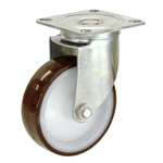 Casters - Stainless steel, with swivel plate and rotation stop (medium loads).