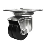 Casters - Double stainless steel, SUHJT series (Heavy Duty).