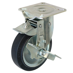 Casters - Double butted with steel swivel plate, NJKB series. NJKB-130WW