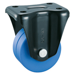 Casters - With cold-rolled steel fixed plate, compact MC nylon double caster, without brake, K-558-W series (Heavy load). K-558-W-65