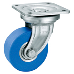 Casters - Compact MC nylon with stainless steel swivel plate, without brake, K-1570J series (Heavy load). K-1570J-100