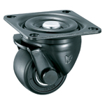Casters - Compact polyamide with rolled steel swivel plate, without brake, K-610J series (Ultra heavy load). K-610J-75-N