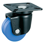 Casters - With cold rolled steel swivel plate, compact MC double nylon caster, without brake, K-508-W series (Heavy load).