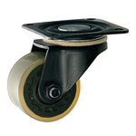 Casters - Polyurethane resin with cold rolled steel swivel plate, without brake, K-100HB-PA series (Heavy load).