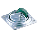 Caster - Compact urethane with cold rolled steel swivel plate, without brake, K-54 series (Low profile, heavy load).