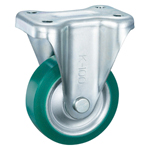 Casters - Urethane rubber with cold rolled steel fixed plate, without brake, K-520 series (Medium load).