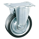 Casters - Synthetic rubber with cold rolled steel fixed plate, without brake, K-600HB series (Heavy load).