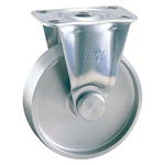 Casters - Stainless steel, nylon or urethane with fixed rectangular stainless steel plate, without brake, K-1340R series.