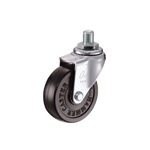 Casters - Rubber or nylon with threaded stud mount, without brake, K-420A series.