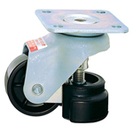 Casters - Nylon 6 with swivel plate, integrated leveler, without brake, K-90 series (Carry mounts).