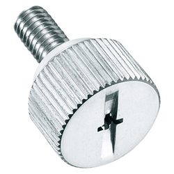 Knobs - Stainless Steel with Straight Knurling, with Slots for Flathead and Phillips Screwdrivers.